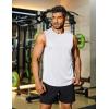 imageCOOFANDY Sleeveless Muscle Shirts for Men Dry Fit Workout Gym Tank Tops Summer Swim Beach ShirtBlackWhite