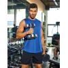 imageCOOFANDY Sleeveless Muscle Shirts for Men Dry Fit Workout Gym Tank Tops Summer Swim Beach ShirtBlueRed