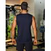 imageCOOFANDY Sleeveless Muscle Shirts for Men Dry Fit Workout Gym Tank Tops Summer Swim Beach ShirtNavy BlueBlue