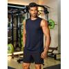 imageCOOFANDY Sleeveless Muscle Shirts for Men Dry Fit Workout Gym Tank Tops Summer Swim Beach ShirtNavy BlueBlue