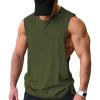 imageCOOFANDY Men Workout Tank Top 2 Pack Gym Bodybuilding Sleeveless Muscle T ShirtsArmy Green1pcs