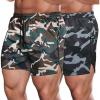 imageCOOFANDY Mens 2 Pack Gym Workout Shorts Quick Dry Athletic Shorts 5 Inch Lightweight Sports Running Shorts with PocketsArmy Green CamoGrey Camo