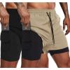 2-pack:khaki+black