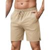 imageCOOFANDY Mens Athletic Running Shorts 7quot Quick Dry Lightweight Workout Gym Basketball Hiking Shorts with PocketsLight Khaki