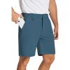 imageCOOFANDY Mens Golf Shorts 8 Inch Lightweight Quick Dry Casual Dress Shorts Hiking Travel Shorts with PocketsBlue