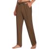 imageCOOFANDY Mens Open Bottom Sweatpants Casual Yoga Pants Lightweight Jogger Lounge Pants with PocketsBrown