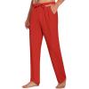 imageCOOFANDY Mens Open Bottom Sweatpants Casual Yoga Pants Lightweight Jogger Lounge Pants with PocketsRed
