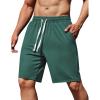 imageCOOFANDY Mens Sweat Shorts 9quot Drawstring Elastic Waist Gym Workout Shorts Casual Athletic Jogger Knit Shorts with PocketsTeal