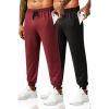 2 Pack: Black/Dark Red