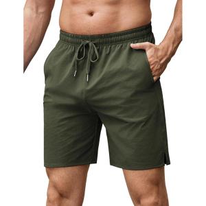 imageCOOFANDY Mens Athletic Running Shorts 7quot Quick Dry Lightweight Workout Gym Basketball Hiking Shorts with PocketsArmy Green