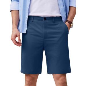 imageCOOFANDY Mens Casual Shorts 9 Inch Flat Front Lightweight Summer Beach Vacation ShortsBlue