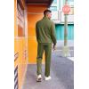 imageCOOFANDY 2 Piece Set for Men Casual 14 Zip Track Suits Set Long Sleeve Quarter Pullover Jogging Suits 2025 Fashion OutfitsArmy Green