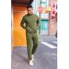 imageCOOFANDY 2 Piece Set for Men Casual 14 Zip Track Suits Set Long Sleeve Quarter Pullover Jogging Suits 2025 Fashion OutfitsArmy Green
