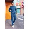 imageCOOFANDY 2 Piece Set for Men Casual 14 Zip Track Suits Set Long Sleeve Quarter Pullover Jogging Suits 2025 Fashion OutfitsBlue