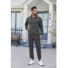 imageCOOFANDY 2 Piece Set for Men Casual 14 Zip Track Suits Set Long Sleeve Quarter Pullover Jogging Suits 2025 Fashion OutfitsDark Grey