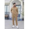 imageCOOFANDY 2 Piece Set for Men Casual 14 Zip Track Suits Set Long Sleeve Quarter Pullover Jogging Suits 2025 Fashion OutfitsKhaki