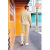imageCOOFANDY 2 Piece Set for Men Casual 14 Zip Track Suits Set Long Sleeve Quarter Pullover Jogging Suits 2025 Fashion OutfitsLight Khaki