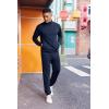 imageCOOFANDY 2 Piece Set for Men Casual 14 Zip Track Suits Set Long Sleeve Quarter Pullover Jogging Suits 2025 Fashion OutfitsNavy Blue