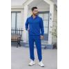 imageCOOFANDY 2 Piece Set for Men Casual 14 Zip Track Suits Set Long Sleeve Quarter Pullover Jogging Suits 2025 Fashion OutfitsRoyal Blue