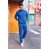 imageCOOFANDY 2 Piece Set for Men Casual 14 Zip Track Suits Set Long Sleeve Quarter Pullover Jogging Suits 2025 Fashion OutfitsRoyal Blue