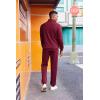 imageCOOFANDY 2 Piece Set for Men Casual 14 Zip Track Suits Set Long Sleeve Quarter Pullover Jogging Suits 2025 Fashion OutfitsWine Red