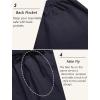 imageCOOFANDY Linen Pants Mens Lightweight Linen Pants Elastic Waist Beach Yoga Summer TrousersNavy Blue