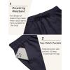 imageCOOFANDY Linen Pants Mens Lightweight Linen Pants Elastic Waist Beach Yoga Summer TrousersNavy Blue