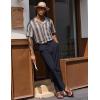 imageCOOFANDY Linen Pants Mens Lightweight Linen Pants Elastic Waist Beach Yoga Summer TrousersNavy Blue