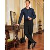 imageCOOFANDY Men Classic Fit Dress Pant Casual Flat Front Pant Expandable Waist Suit PantBlack