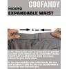 imageCOOFANDY Men Classic Fit Dress Pant Casual Flat Front Pant Expandable Waist Suit PantBlack