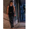 imageCOOFANDY Men Classic Fit Dress Pant Casual Flat Front Pant Expandable Waist Suit PantBlack