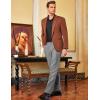 imageCOOFANDY Men Classic Fit Dress Pant Casual Flat Front Pant Expandable Waist Suit PantDark Grey Heather