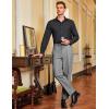 imageCOOFANDY Men Classic Fit Dress Pant Casual Flat Front Pant Expandable Waist Suit PantDark Grey Heather