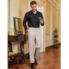 imageCOOFANDY Men Classic Fit Dress Pant Casual Flat Front Pant Expandable Waist Suit PantKhaki