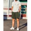 imageCOOFANDY Mens 2 Pack Gym Shorts 7 inch Athletic Workout Shorts Drawstring Sweat Shorts with Zipper Back PocketBlackArmy Green