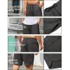 imageCOOFANDY Mens 2 Pack Gym Shorts 7 inch Athletic Workout Shorts Drawstring Sweat Shorts with Zipper Back PocketBlackDark Gray Heather