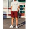 imageCOOFANDY Mens 2 Pack Gym Shorts 7 inch Athletic Workout Shorts Drawstring Sweat Shorts with Zipper Back PocketBlackDark Red