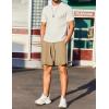 imageCOOFANDY Mens 2 Pack Gym Shorts 7 inch Athletic Workout Shorts Drawstring Sweat Shorts with Zipper Back PocketBlackKhaki