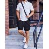 imageCOOFANDY Mens 2 Pack Gym Shorts 7 inch Athletic Workout Shorts Drawstring Sweat Shorts with Zipper Back PocketBlackNavy Blue