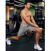 imageCOOFANDY Mens 2 Pack Gym Shorts 7 inch Athletic Workout Shorts Drawstring Sweat Shorts with Zipper Back PocketLight Gray HeatherWhite