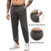 imageCOOFANDY Mens Athletic Joggers Casual Gym Sweatpants Workout Running Track Pants with Pockets2 Pack BlackDark Grey