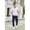 imageCOOFANDY Mens Athletic Joggers Casual Gym Sweatpants Workout Running Track Pants with Pockets2 Pack BlackNavy Blue