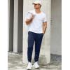 imageCOOFANDY Mens Athletic Joggers Casual Gym Sweatpants Workout Running Track Pants with PocketsDark Blue