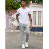 imageCOOFANDY Mens Athletic Joggers Casual Gym Sweatpants Workout Running Track Pants with PocketsLight Grey