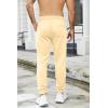 imageCOOFANDY Mens Athletic Joggers Casual Gym Sweatpants Workout Running Track Pants with PocketsLight Yellow