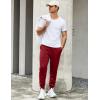 imageCOOFANDY Mens Athletic Joggers Casual Gym Sweatpants Workout Running Track Pants with PocketsWine Red
