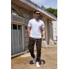 imageCOOFANDY Mens Cargo Joggers Drawstring Jogger Cargo Pants Fashion Tapered Pants with Multi PocketsDark Brown