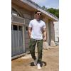 imageCOOFANDY Mens Cargo Joggers Drawstring Jogger Cargo Pants Fashion Tapered Pants with Multi PocketsOlive Green