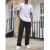 imageCOOFANDY Mens Casual Cargo Pants Cotton Drawstring Athletic Jogger SweatpantsBlack