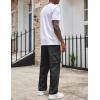 imageCOOFANDY Mens Casual Cargo Pants Cotton Drawstring Athletic Jogger SweatpantsBlack